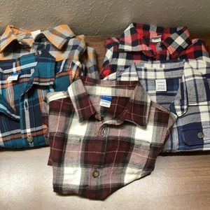 5 old navy flannels